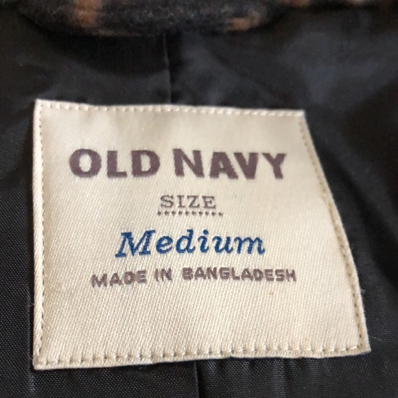 NWT Old Navy size M leopard car coat wool/poly - Picture 6 of 7